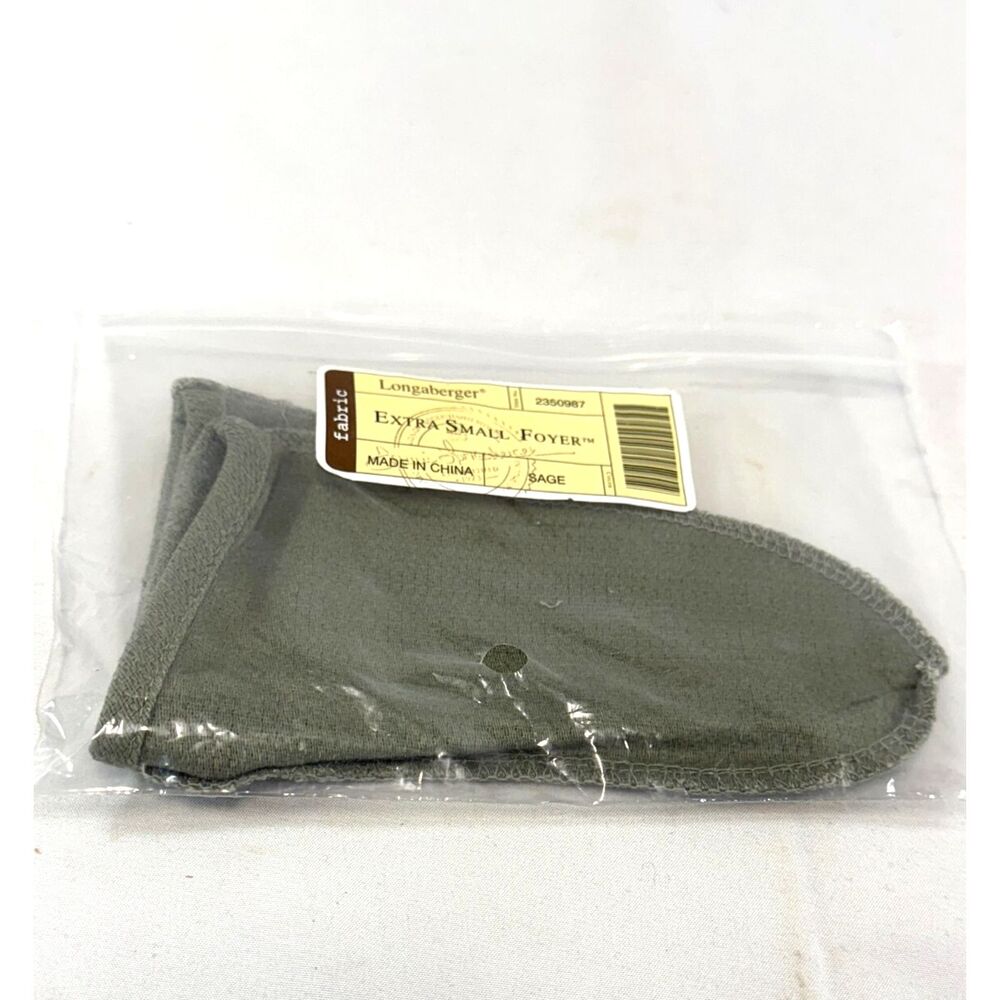 Longaberger Extra Small Foyer Basket Sage Green Fabric Liner 2350987